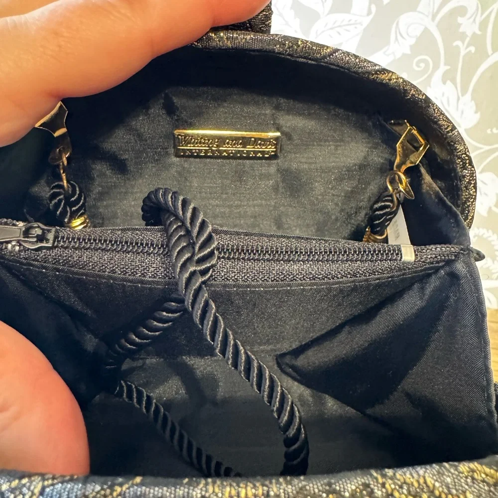 Whiting & Davis Evening Bag Clutch Shoulder Gray, Black, Silver & Gold - Picture 8 of 10